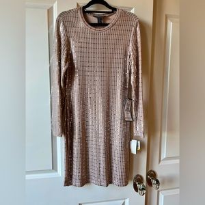 Long Sleeve • Sequin • Mini Shift • Medium